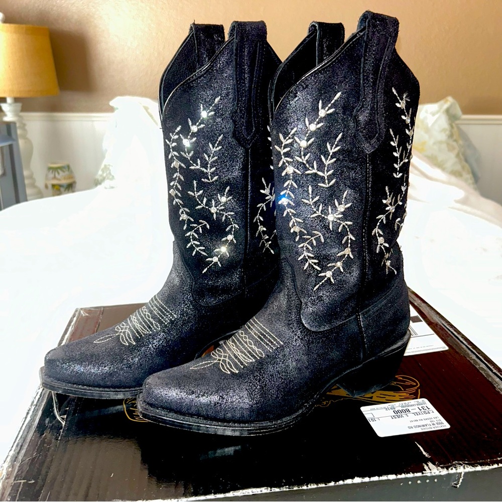Women’s western black boots, JB Dillon, Size 7.5 - Picture 4 of 11